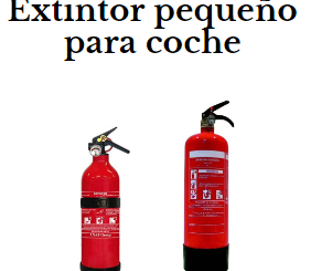 extintor pequeño coche