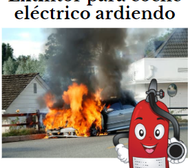 coche eléctrico ardiendo