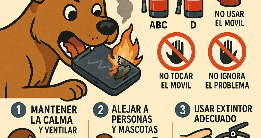 El día que mi perro hizo arder mi móvil: ¿qué extintor lo apaga?