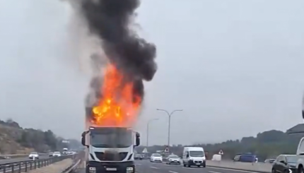 Tráfico interrumpido en Rivas por incendio de camión: todos los ocupantes ilesos