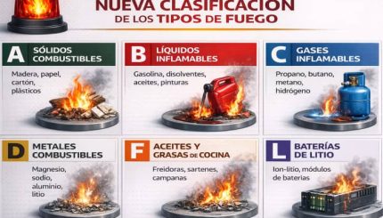 ISO 3941:2026 actualiza la clasificación de los tipos de fuego